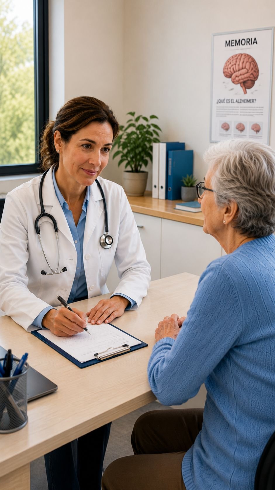 La señora con el médico